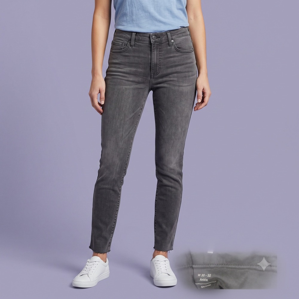 Lucky Brand‎ Uni Fit Grey Skinny Ankle Jeans Size 4 Fits Waist 30-32 EUC